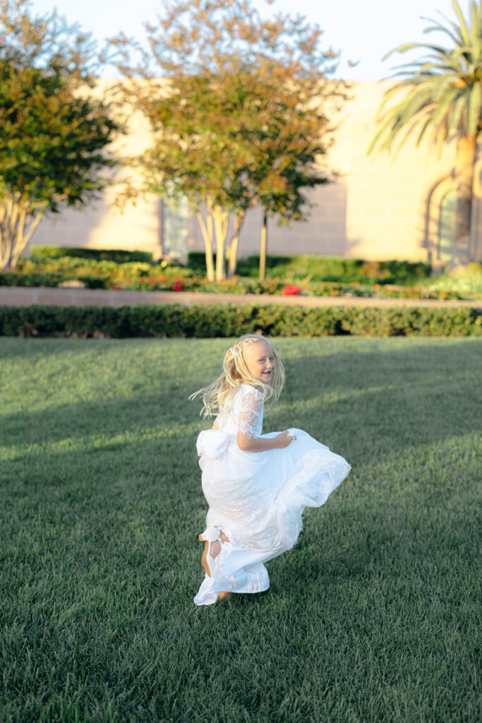 candid photo during baptism photo session